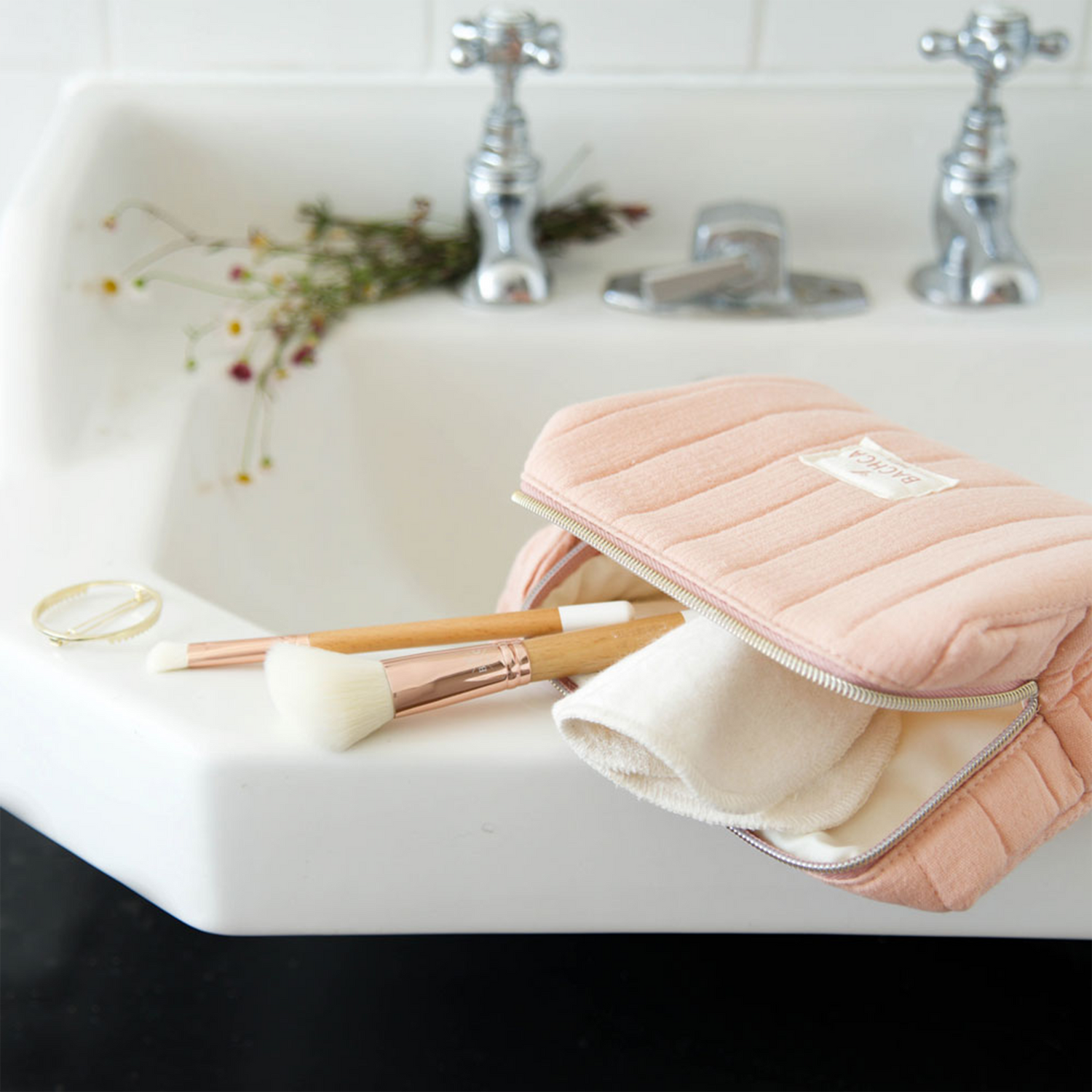 Quilted Makeup Pouch
