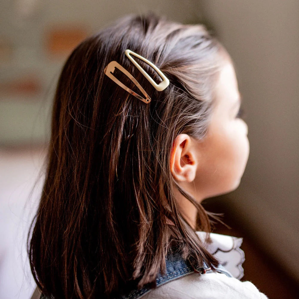 Bachca Chic Snap Hair Clips styled in a child's hair
