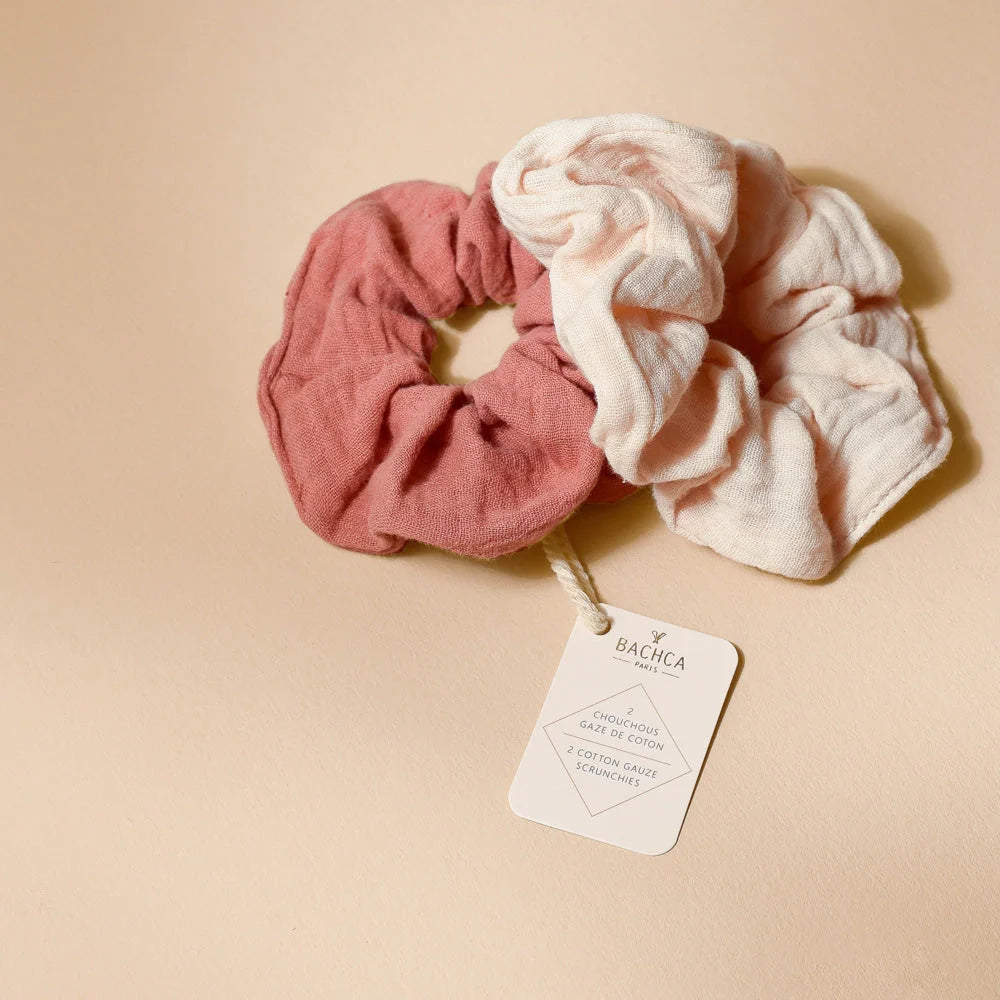 Soft Cotton Scrunchies - Pack of 2