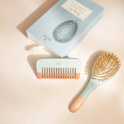 Baby kit in Blue showing brush and comb